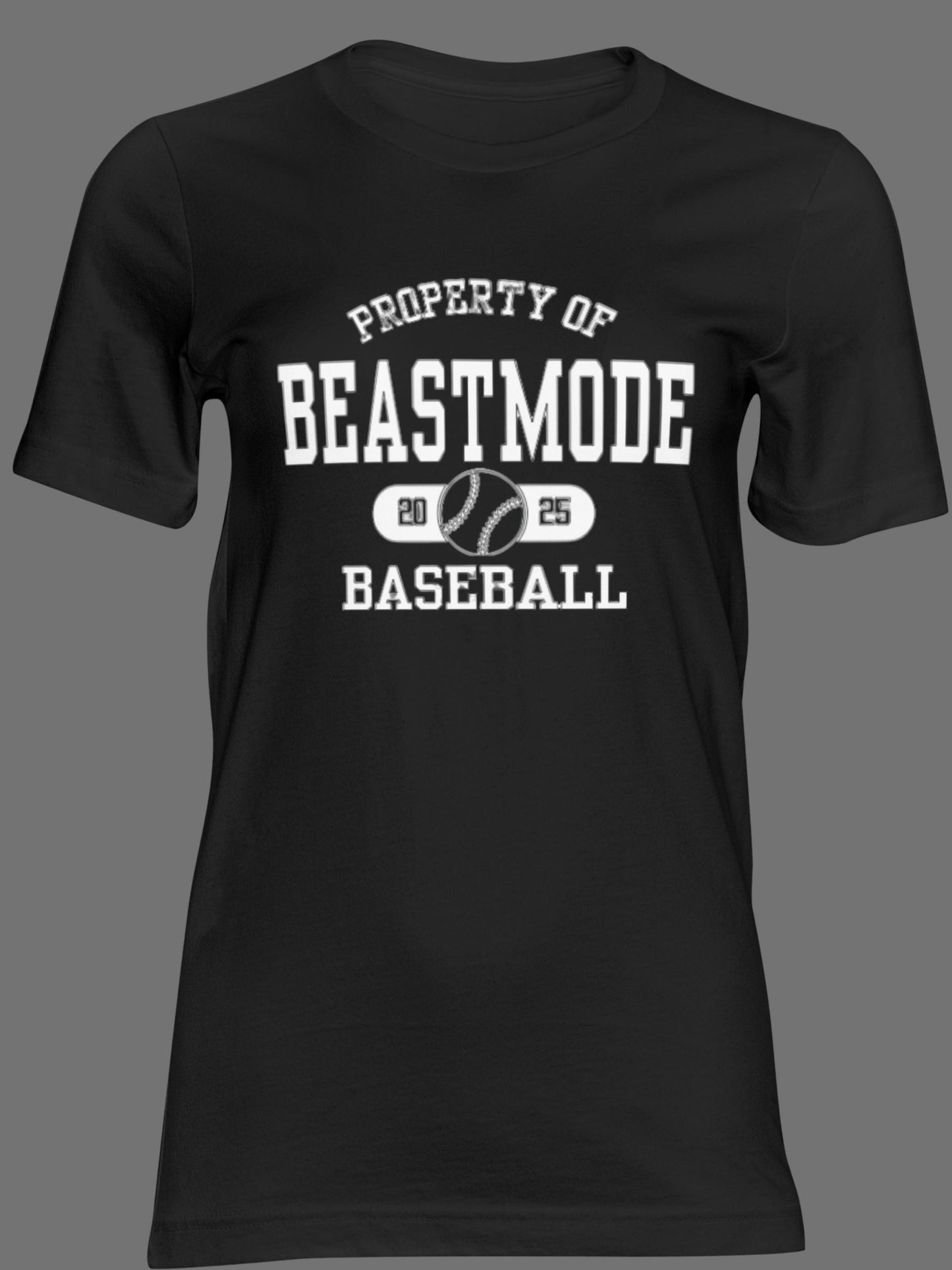 Unisex Property of Beastmode Baseball Dri-fit OR Regular Short Sleeve T-shirt