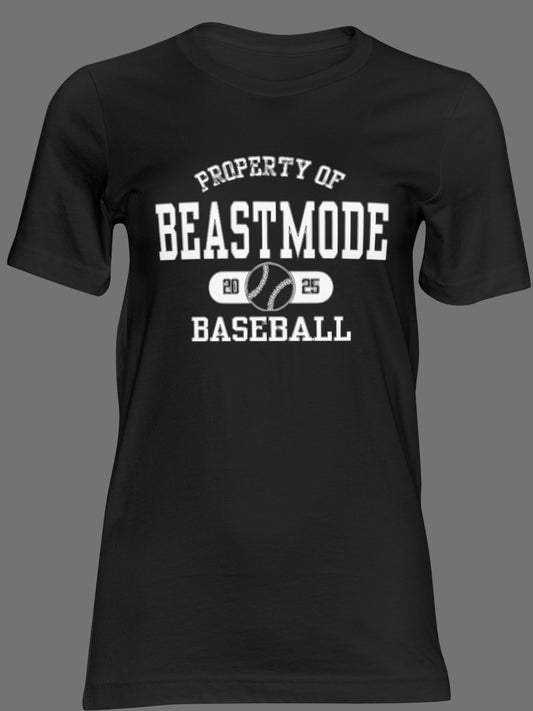 Unisex Property of Beastmode Baseball Dri-fit OR Regular Short Sleeve T-shirt