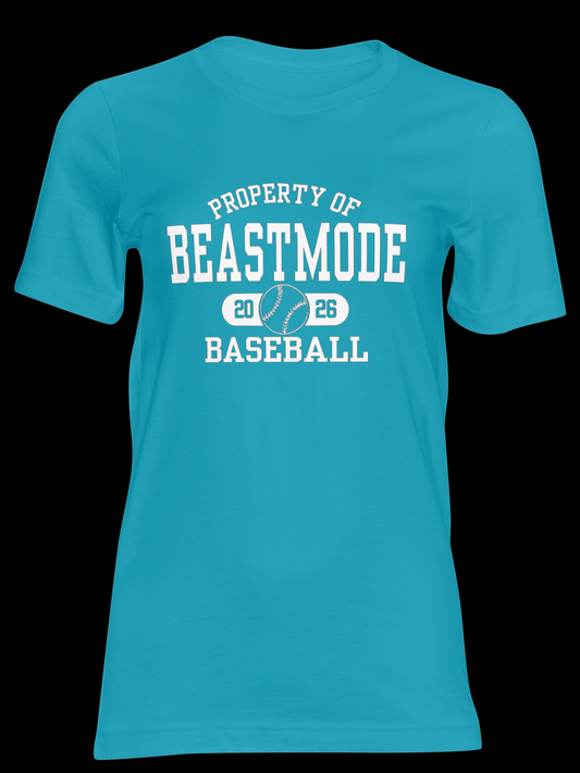 Unisex Property of Beastmode Baseball 26 Dri-fit OR Regular Short Sleeve T-shirt